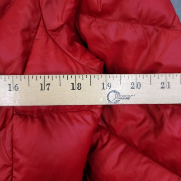 Calvin Klein Puffer Jacket Women's Sm Premium Down Packable Quilted Red Full Zip - Picture 15 of 16